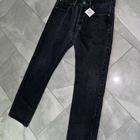 Vintage Levi Strauss Black Relaxed Button Fly Jeans 31 x 32 - Picture 8 of 9